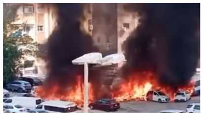 കുവൈത്തില് തീപിടിത്തം; നിര്ത്തിയിട്ടിരുന്ന നിരവധി വാഹനങ്ങള് കത്തിനശിച്ചു