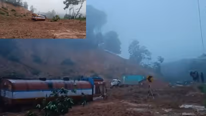 BREAKING: Hill collapses on Bengaluru-Mangaluru NH75 due to heavy rainfall in Shiradi ghat, vehicles stuck