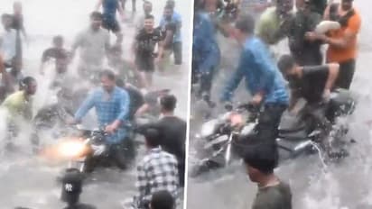 Uttar Pradesh: Mob harasses woman on flooded road; top Lucknow cops suspended (WATCH)