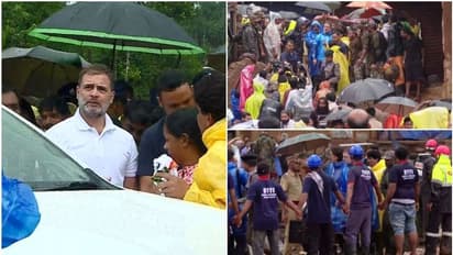 Rahul, Priyanka Gandhi visit Wayanad's landslide-ravaged Chooralmala