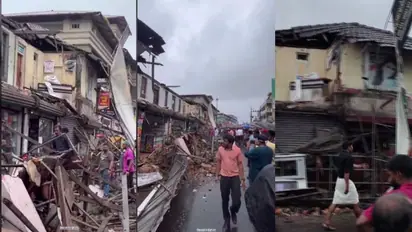 കനത്ത മഴ; കൽപ്പറ്റ നഗര മധ്യത്തിലെ കെട്ടിടം തകർന്നു വീണു; വൻ അപകടമൊഴിവായത് തലനാരിഴക്ക്, ദേശീയപാതയിൽ ഗതാഗത തടസം