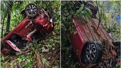 താമരശ്ശേരിയിൽ നിയന്ത്രണം വിട്ട കാർ ഗുഡ്സ് ഓട്ടോയിൽ ഇടിച്ച് താഴ്ചയിലേക്ക് മറിഞ്ഞു