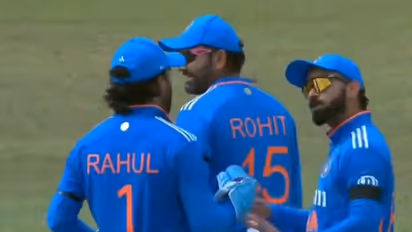 ഐപിഎല് നിയമം ഇവിടെയില്ലേ? ഇന്ത്യ-ലങ്ക ഏകദിനത്തിനിടെ വൈഡ് റിവ്യൂ ചെയ്യാന് രോഹിത്തിനെ നിര്ദേശിച്ച് രാഹുല്