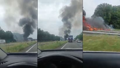 ദേശീയപാതയിൽ ലാൻഡ് ചെയ്യാനുള്ള ശ്രമത്തിനിടെ അഗ്നിഗോളമായി വിമാനം, പൈലറ്റിന് ദാരുണാന്ത്യം