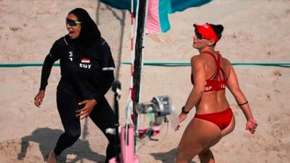 ಸ್ಪೇನ್ Vs ಈಜಿಫ್ಟ್ ಬೀಚ್ ವಾಲಿಬಾಲ್ ಮ್ಯಾಚ್: ಒಲಿಂಪಿಕ್ಸ್ ಆಟಕ್ಕಿಂತ ಸ್ಪರ್ಧಿಗಳ ಬಟ್ಟೆ ಬಗ್ಗೆ ಭಾರಿ ಚರ್ಚೆ