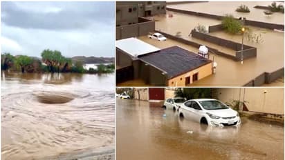 സൗദിയില് പത്ത് മണിക്കൂർ തോരാതെ പെയ്ത് വേനൽ മഴ; പ്രളയം, വ്യാപക നാശനഷ്ടം