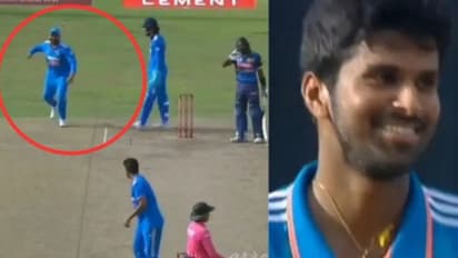 പന്തെറിയാനായില്ല, വാഷിംഗ്ടണ് സുന്ദറിനെ 'ഇടിക്കാന്' ഓടിയടുത്ത് രോഹിത് ശര്മ; രസകരമായ വീഡിയോ കാണാം