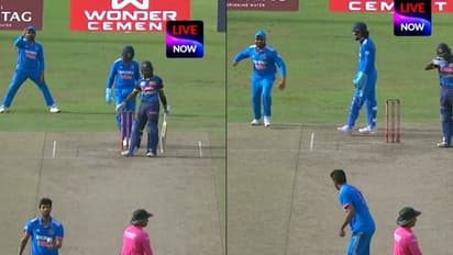 ബൗൾ ചെയ്യാൻ വന്നശേഷം ഒന്നല്ല രണ്ട് തവണ പറ്റിച്ചു; സ്ലിപ്പിൽ നിന്ന് വാഷിംഗ്ടൺ സുന്ദറിനെ 'അടിക്കാനോടി' രോഹിത്