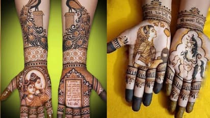 शिव-पार्वती संग, Hariyali Teej  2024 में सजाएं Unique 4 Mehendi Design