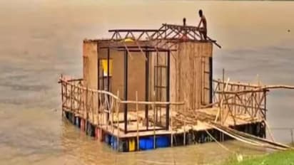 വെള്ളം കയറിയാലും മുങ്ങാത്ത ഒഴുകും വീട്? 6 ലക്ഷം ചെലവ്, നിർമ്മിച്ചത് ബിഹാറിൽ ​ഗം​ഗാനദിയിൽ