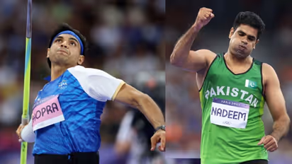 India's 'Golden Boy' Neeraj Chopra bags silver at Paris Olympics; Pak's Nadeem smashes record for gold (WATCH)
