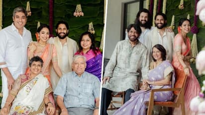 Sobhita Dhulipala joins 'The Akkineni' for family photos, poses with Naga Chaitanya, Nagarjuna and others