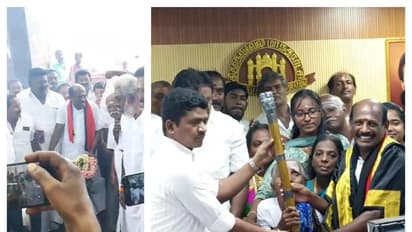 பதவி ஏற்புக்கு சைக்கிளில் வந்த நெல்லை மேயர்; தாயாருடன் செங்கோலை பெற்ற சூவாரசியம்