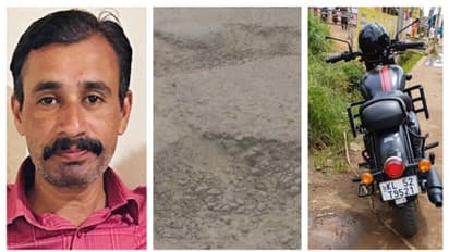 ബൈക്ക് കുഴിയിൽ വീഴാതെ വെട്ടിച്ചു; റോഡിലേക്ക് വീണ വിമുക്തഭടന് ബസ് കയറി ദാരുണാന്ത്യം; അപകടം പാലക്കാട്