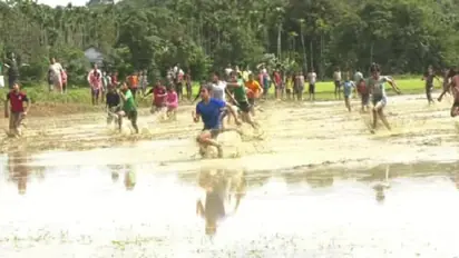 ರಾಜ್ಯಮಟ್ಟದ ಕೆಸರು ಗದ್ದೆ ಕ್ರೀಡಾಕೂಟ: ಕೊಡಗಿನ ಕಗ್ಗೋಡ್ಲಿನಲ್ಲಿ ಆಡಿ ಸಂಭ್ರಮಿಸಿದ ಮಕ್ಕಳು ಮಹಿಳೆಯರು ಪುರುಷರು