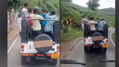 അങ്ങനെയങ്ങ് പോയാലെങ്ങനാ...! ജീപ്പിൽ യുവാക്കളുടെ സാഹസിക യാത്ര, ദൃശ്യങ്ങൾ പ്രചരിച്ചു, പിന്നാലെ എംവിഡി നടപടി