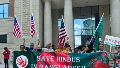 Houston: Over 300 protest against violence targeting Hindus in Bangladesh, urge US intervention (WATCH)
