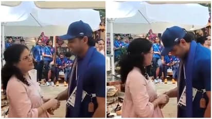 Manu Bhaker's mother meets Neeraj Chopra; Internet wonders, "Rishta Pakka?" [Watch]