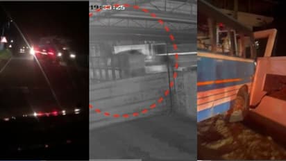 കൂറ്റനാട് തലങ്ങും വിലങ്ങും ഓടി കാര്, ഒടുവിൽ എതിരെ വന്ന സ്വകാര്യ ബസിലേക്ക് ഇടിച്ചുകയറി, ഡ്രൈവര്ക്കെതിരെ കേസ്