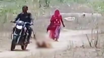 Rajasthan SHOCKER! Man drags wife behind bike after she wanted to visit sister, arrested (WATCH)