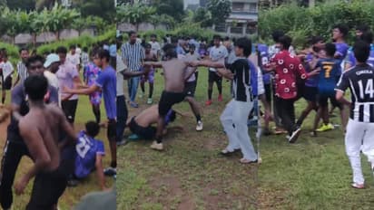 ഇരവിപേരൂരിൽ ഫുട്ബോൾ മത്സരം കഴിഞ്ഞ് വിദ്യാർഥികളുടെ തമ്മിലടി, നിരവധിപേർക്ക് പരിക്ക്- വീഡിയോ