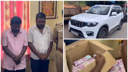 വാഹന പരിശോധനയ്ക്കിടെ കാറില് എത്തിയവരുടെ പെരുമാറ്റത്തിൽ സംശയം; പൊലീസ് പരിശോധിച്ചപ്പോൾ സീറ്റിനടിയിൽ ഒരു പെട്ടി