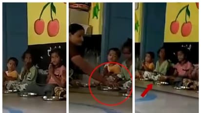 അങ്കണവാടി കുട്ടികൾക്ക് കഴിക്കാൻ മുട്ട നൽകി, പ്രാർത്ഥന കഴിഞ്ഞയുടൻ തിരിച്ചെടുത്തു; വീഡിയോ വൈറൽ, പിന്നാലെ നടപടി 