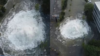 1985ൽ സ്ഥാപിച്ച പൈപ്പ് നടുറോഡിൽ പൊട്ടിത്തെറിച്ചു, നൂറിലേറെ വീടുകളിലേക്ക് കടൽപോലെ ഇരച്ചെത്തി ജലം