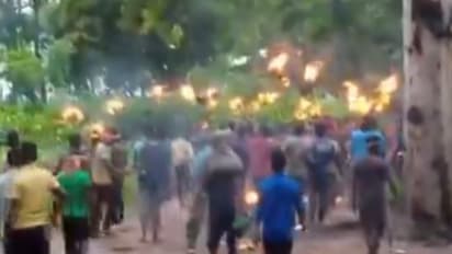 നാട്ടിലിറങ്ങിയ കാട്ടാനകളെ തുരത്തുന്നതിനിടെ നാട്ടുകാർ തീയിട്ട പിടിയാനയ്ക്ക് ദാരുണാന്ത്യം