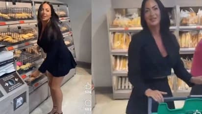 ഭക്ഷ്യവസ്തുക്കൾക്കിടയിൽ അടിവസ്ത്രമൊളിപ്പിച്ച് യുവതിയുടെ ചലഞ്ച്; പൊതുശല്യമായി പ്രഖ്യാപിക്കണമെന്ന് നെറ്റിസൺസ്