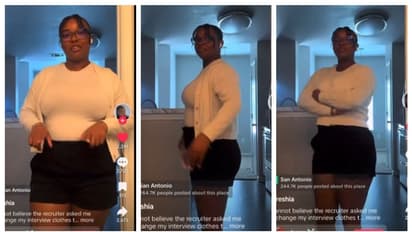 ഷോർട്ട്സ് ധരിച്ച് ഇന്റർവ്യൂവിനെത്തിയ യുവതിയെ തിരിച്ചയച്ചെന്ന് പരാതി; വീഡിയോ വൈറല്