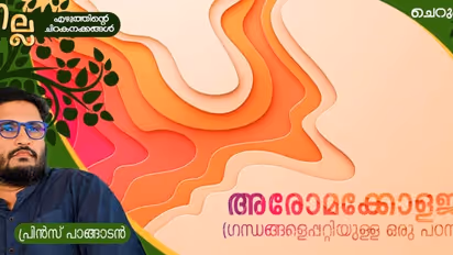 അരോമക്കോളജി -ഗന്ധങ്ങളെപ്പറ്റിയുള്ള ഒരു പഠനം, പ്രിന്സ് പാങ്ങാടന് എഴുതിയ ചെറുകഥ