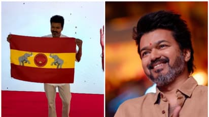 WATCH: Thalapathy Vijay reveals Flag & Anthem of newly formed political party Tamilaga Vettri Kazhagam (TVK)