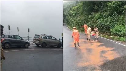 കെഎസ്ആര്ടിസി ബസിന്റെ ടാങ്ക് ചോർന്നു; ഡീസലിൽ വഴുക്കി നിരവധി ഇരുചക്ര വാഹനങ്ങൾ അപകടത്തിൽപ്പെട്ടു