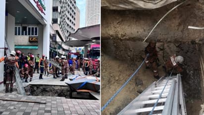 Indian woman falls into 8-metre deep sinkhole in Malaysia, heroic rescue unfolds (Watch)