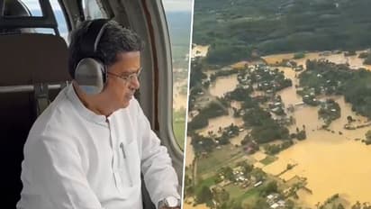 Tripura floods: CM Manik Saha conducts aerial survey of affected areas, Centre releases Rs 40 cr relief| WATCH