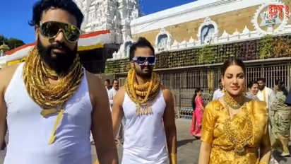 എന്തോന്നിത് സ്വർണ്ണക്കടയോ? 180 കോടി രൂപയുടെ സ്വർണാഭരണങ്ങൾ ധരിച്ച് ക്ഷേത്രദർശനം, വിമർശിച്ച് ഭക്തർ