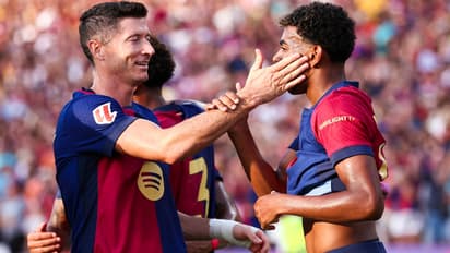 La Liga 2024-25: Lamine Yamal and Robert Lewandowski on target as Barcelona beat Athletic Bilbao 2-1
