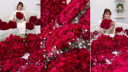 ಬೆರಳಿಗೆ ಗಾಯವಾಗಿದ್ದಕ್ಕೆ ಆಸ್ಪತ್ರೆಗೆ ಅಡ್ಮಿಟ್ ಆಗಿದ್ದ ನಟಿಯನ್ನು ಗುಲಾಬಿಯಲ್ಲಿ ಮಳುಗಿಸಿದ  ಅಭಿಮಾನಿಗಳು