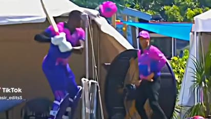 അന്ന് സ്റ്റോക്സിനെ തുടർച്ചയായി 4 സിക്സിന് പറത്തി, ഇപ്പോൾ ഹെൽമെറ്റ് അടിച്ച് സിക്സിന് പറത്തി ബ്രാത്ത്‌വെയ്റ്റ്