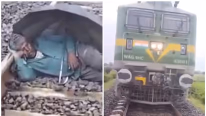  WATCH: Man sleeps on Railway track in Prayagraj, loco pilot saves him just in time