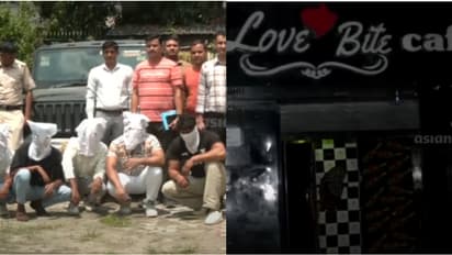 കഫേയിലെ ഗ്ലാസ് മേശയുടെ മുകളിലിരുന്നു, ഇറങ്ങാൻ പറഞ്ഞപ്പോൾ തോക്കെടുത്ത് വെടിയുതിർത്തു; അഞ്ച് യുവാക്കൾ പിടിയിൽ