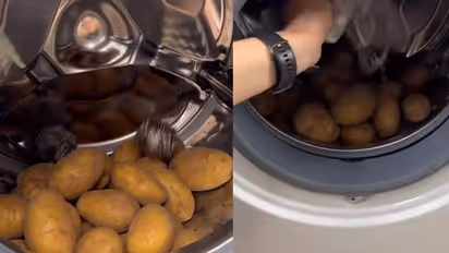 വാഷിംഗ് മെഷീനിനുള്ളിൽ ഉരുളക്കിഴങ്ങ്, വീഡിയോ കണ്ടത് 45 മില്യണ് ആളുകള്