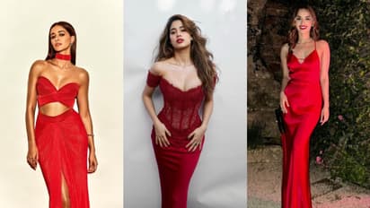 BOLD in Red! Ananya Panday, Manushi Chillar to Janhvi Kapoor; B-town celebs rocking the colour [PHOTOS]