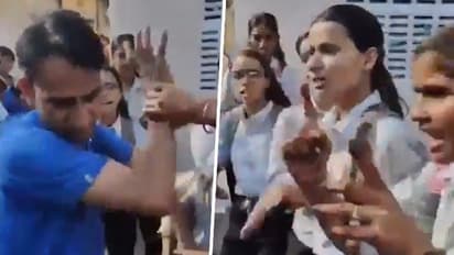 'Say I love you, then will recharge': Schoolgirls thrash lewd shopkeeper in Rajasthan; WATCH viral videos