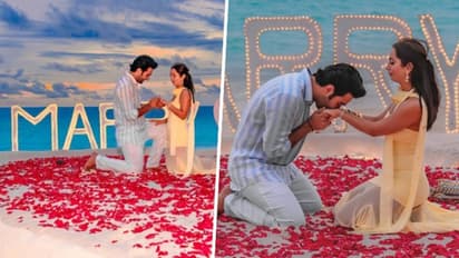 Aadar Jain gets engaged to Alekha Advani: Check out their dreamy beach proposal (Photos)