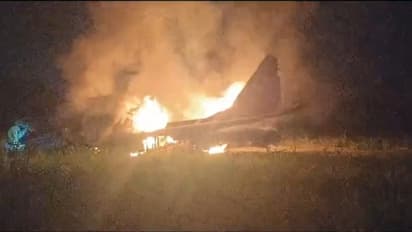 IAF MiG-29 fighter jet crashes in Rajasthan's Barmer, pilot ejects safely; WATCH aircraft engulfed in flames