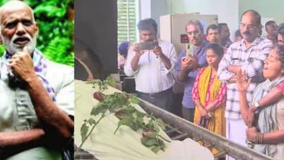 പിതാവിനെ പാട്ടുപാടി യാത്രയാക്കി ഗായികയായ മകളുടെ അന്ത്യാഞ്ജലി, കെജെ ബേബിക്ക് മകൾ ശാന്തിപ്രിയയുടെ ഗാനാശ്രുപൂജ