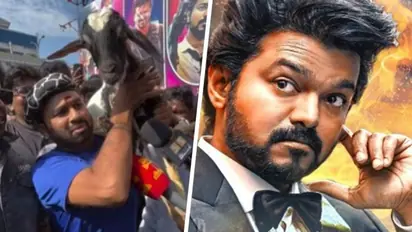 Viral Video: Tamil actor Cool Suresh carries real goat to watch Thalapathy Vijay's 'GOAT' in cinema (WATCH)
