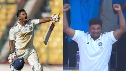 துலீப் டிராபியில் சதம் விளாசிய அண்ணன் முஷீர் கான் – துள்ளி குதித்து கொண்டாடி தீர்த்த தம்பி சர்ஃபராஸ் கான்!